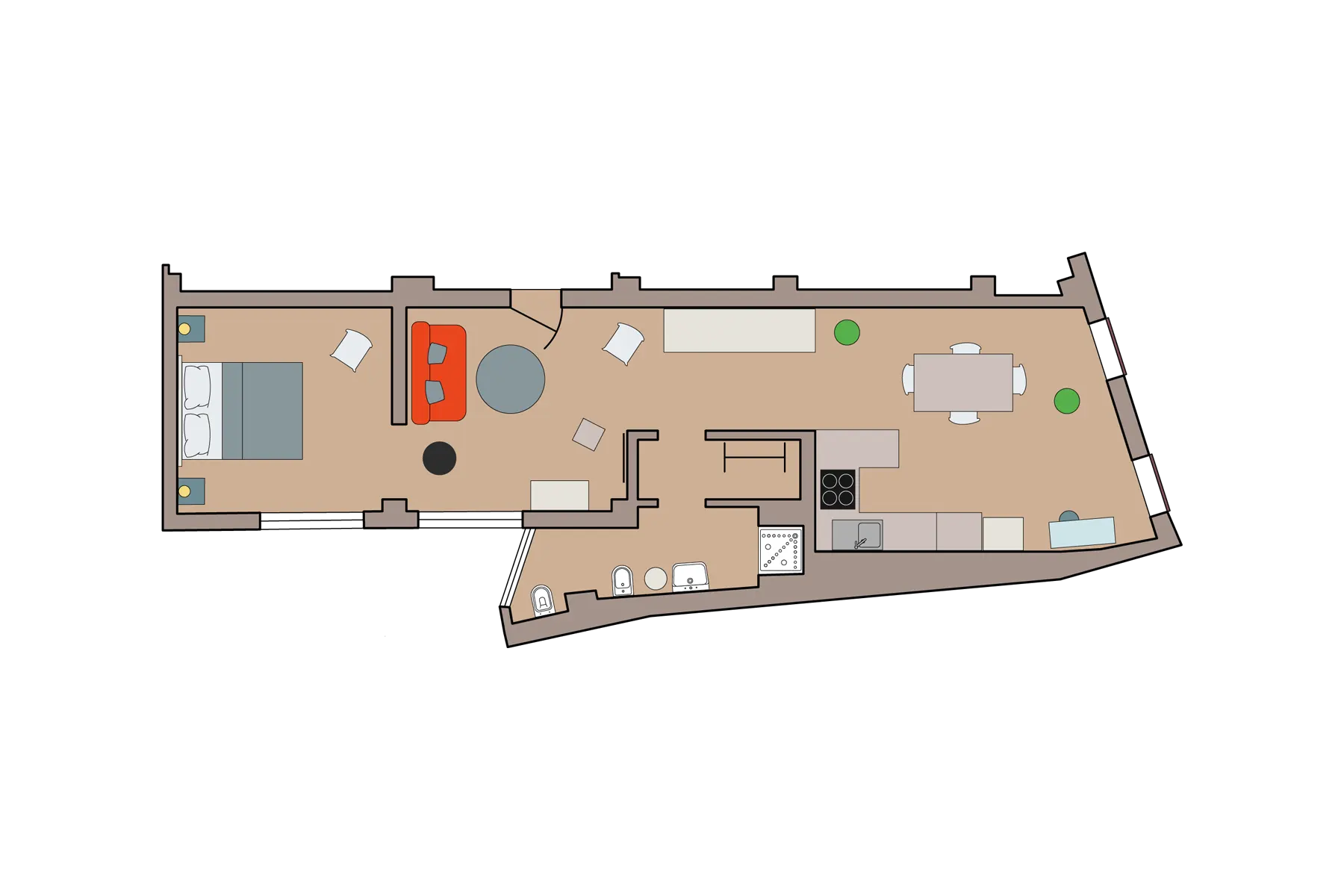 Map apartment Galleria 45